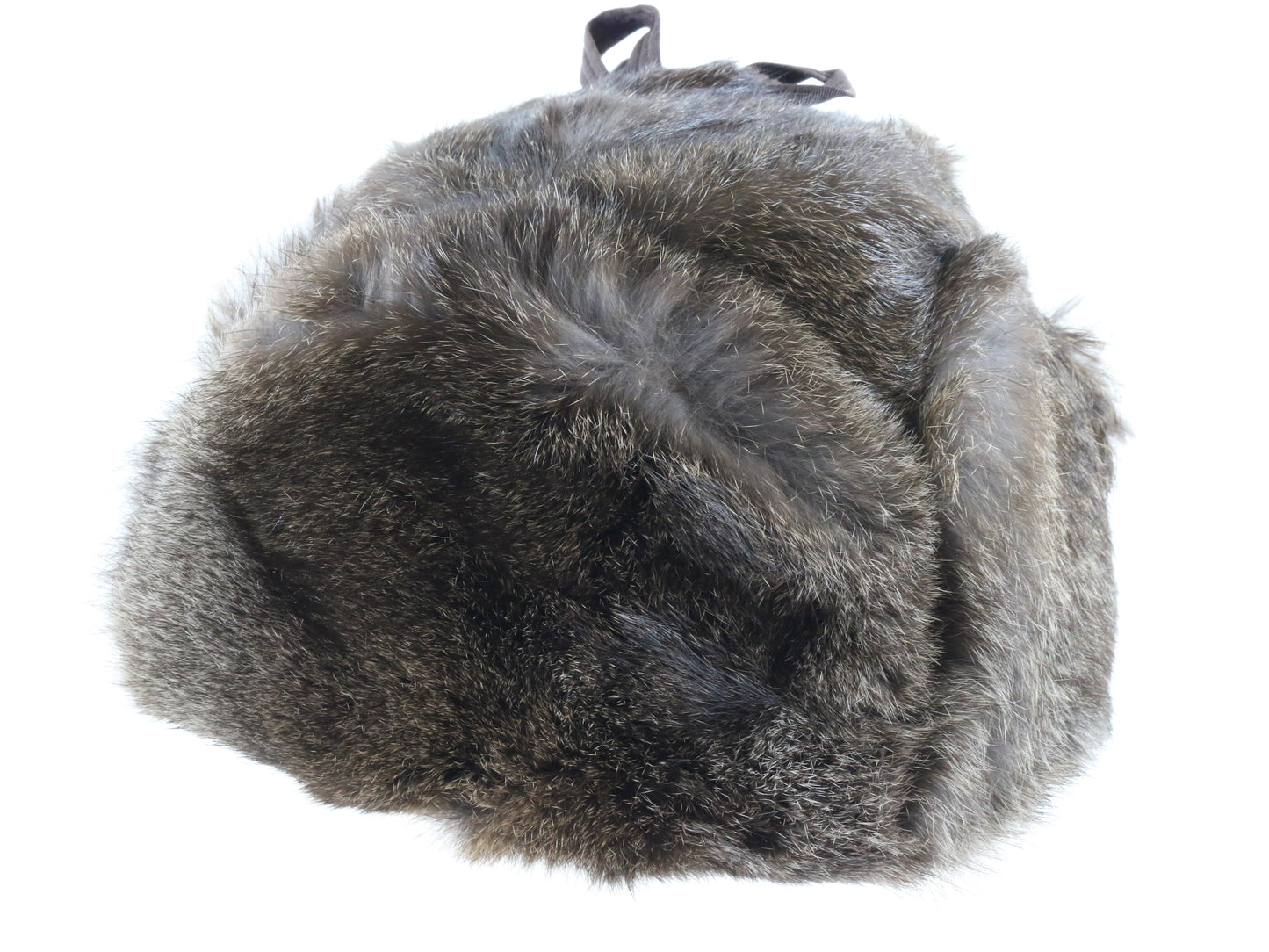 Biltmore Ladies Dark Brown Genuine Rabbit Fur Bomber Winter Hat l