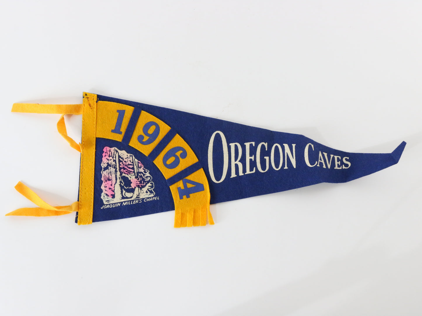 Oregon Caves 1964 Fabric Flag Pennant