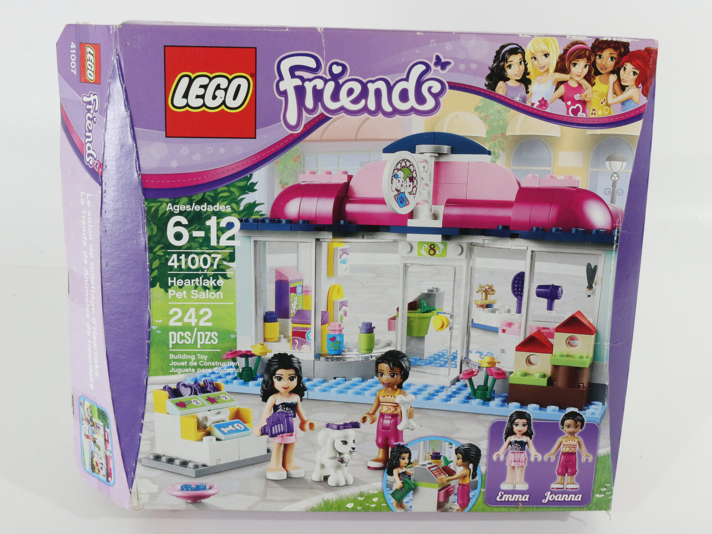 Lego Friends Heartlake Pet Salon Partially Built Set 41007 W/ Box & Instructions