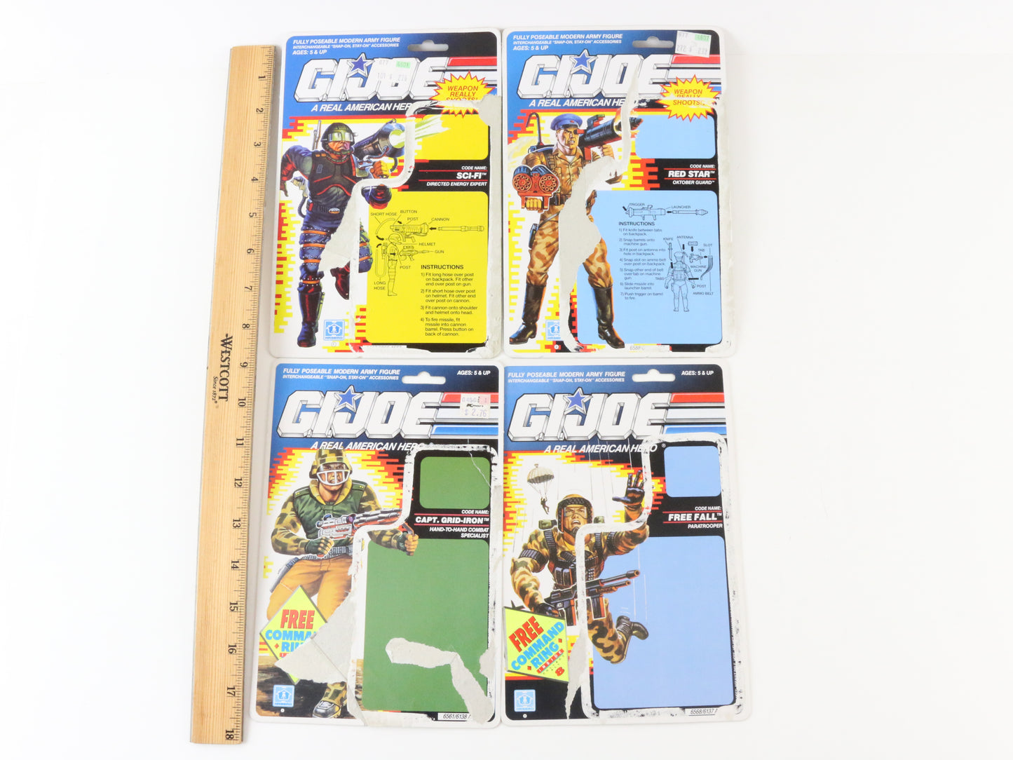 Lot Of 12 GI Joe Hasbro ARAH 3.75 Card Backs Ambush, Salvo, Topsid, Sci-Fi Etc