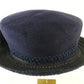 Premier New York Finesse Creations Ladies Navy Blue Felt Hat W/ Bow 7 56cm