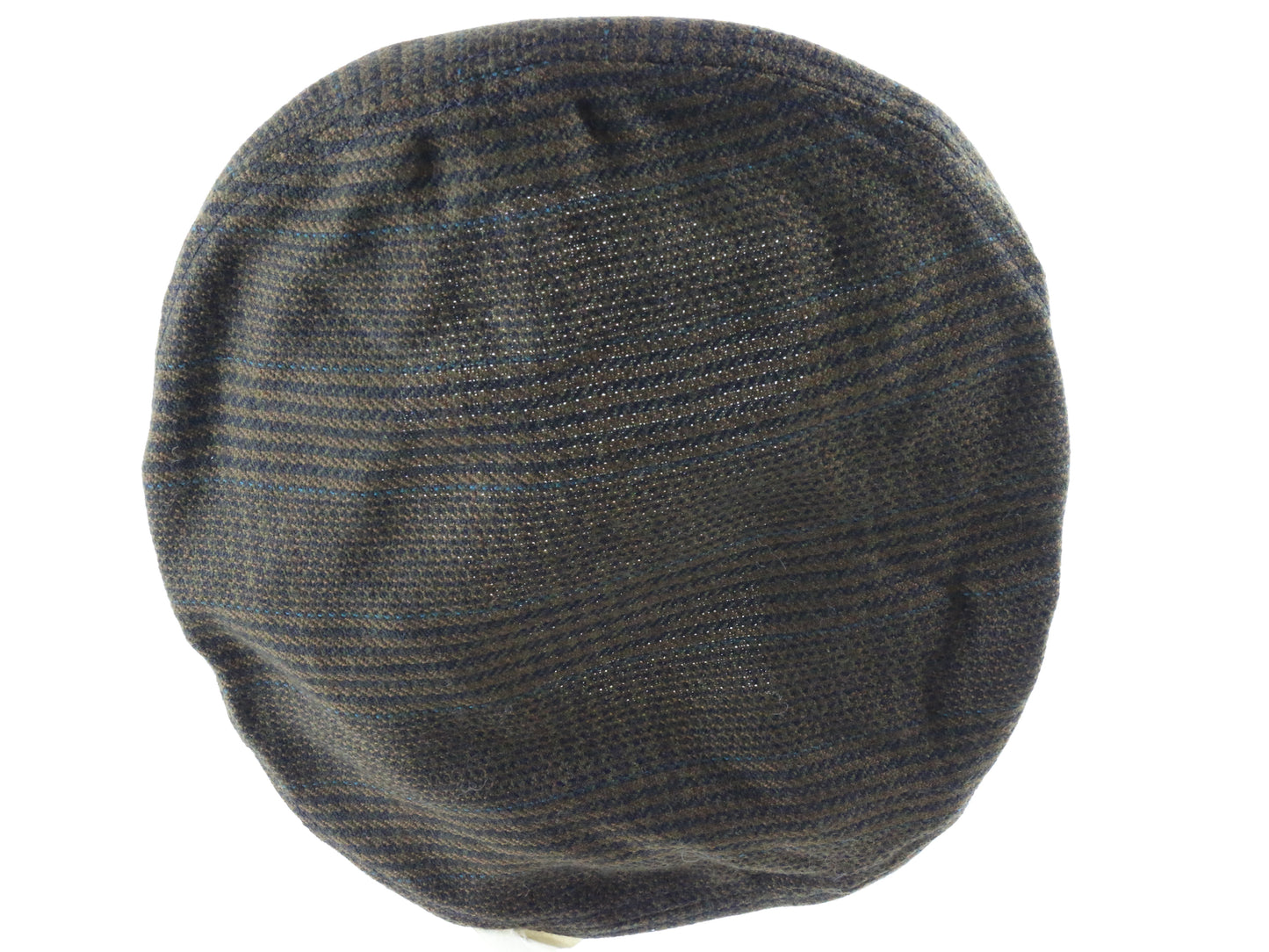 Avalon Classic Mens Brown Plaid Wool Beret Stylish Size: S/M