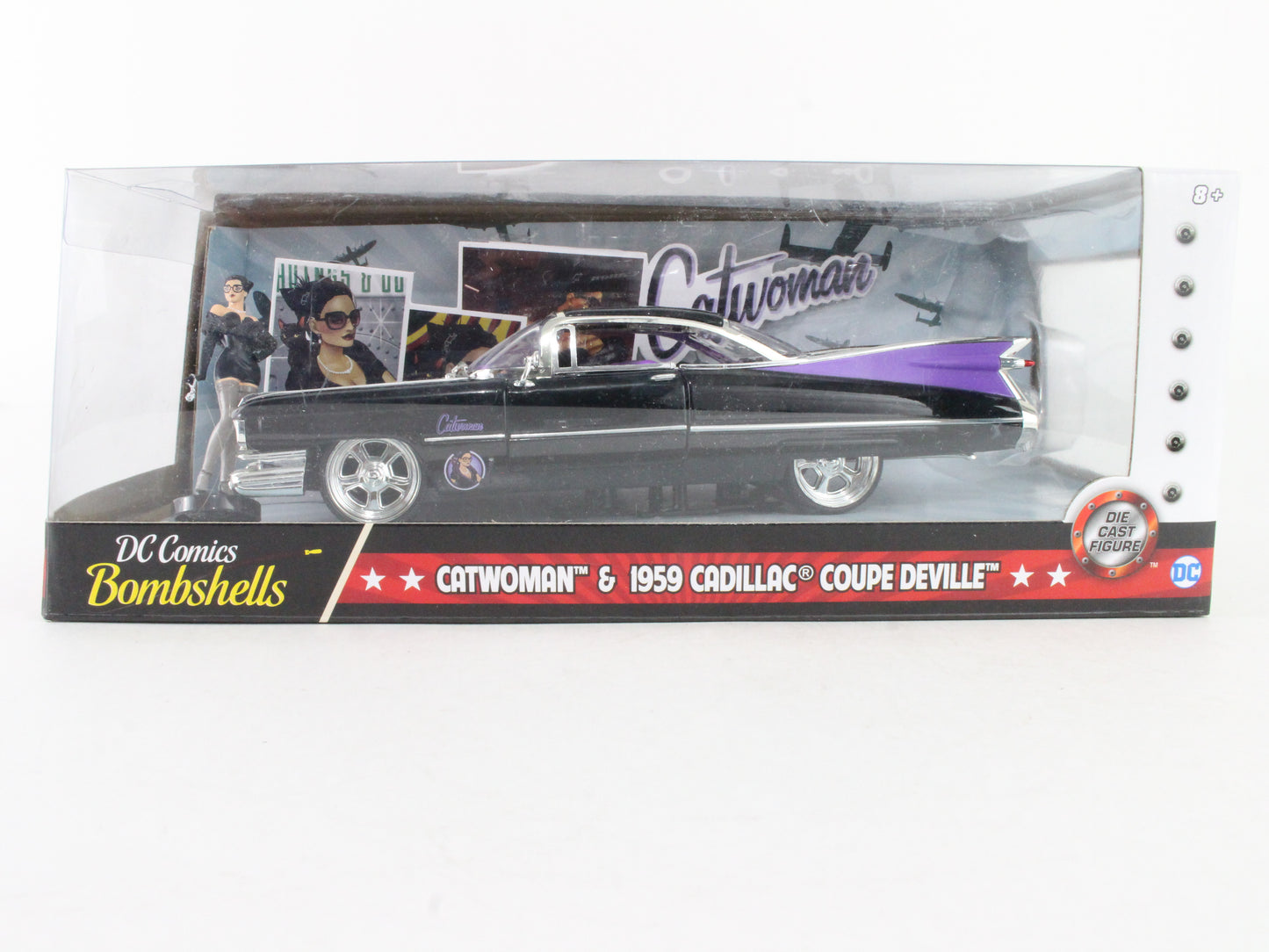 Catwoman & 1959 Cadillac Coupe Deville Jada 1:24 Scale Model 30458