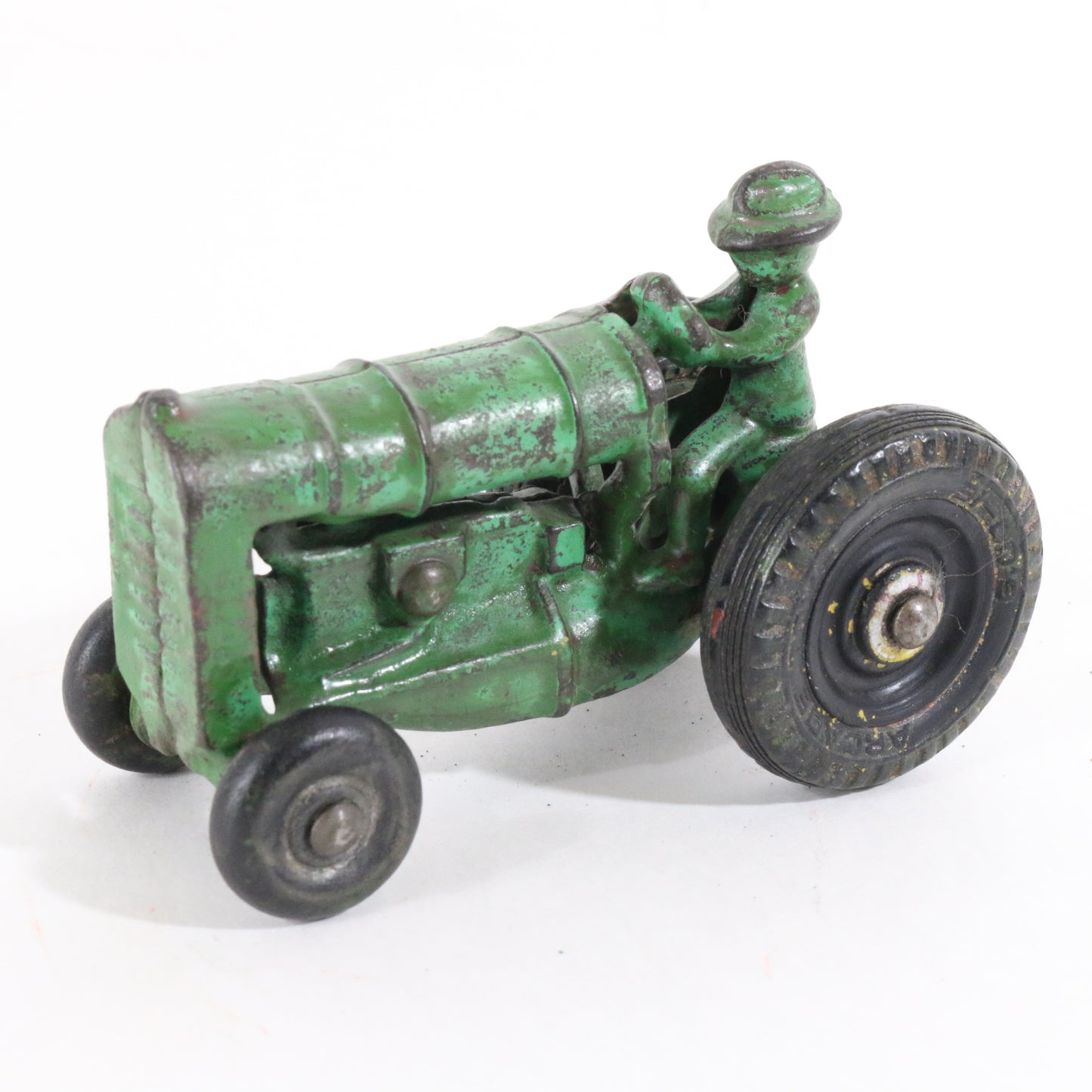 Vintage Green & Black Cast Iron Ford Tractor Farm Model Arcade 273r 3.5"