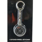 Black 8 Spoke Wheel Tire Keychain Autoart Lifestyle