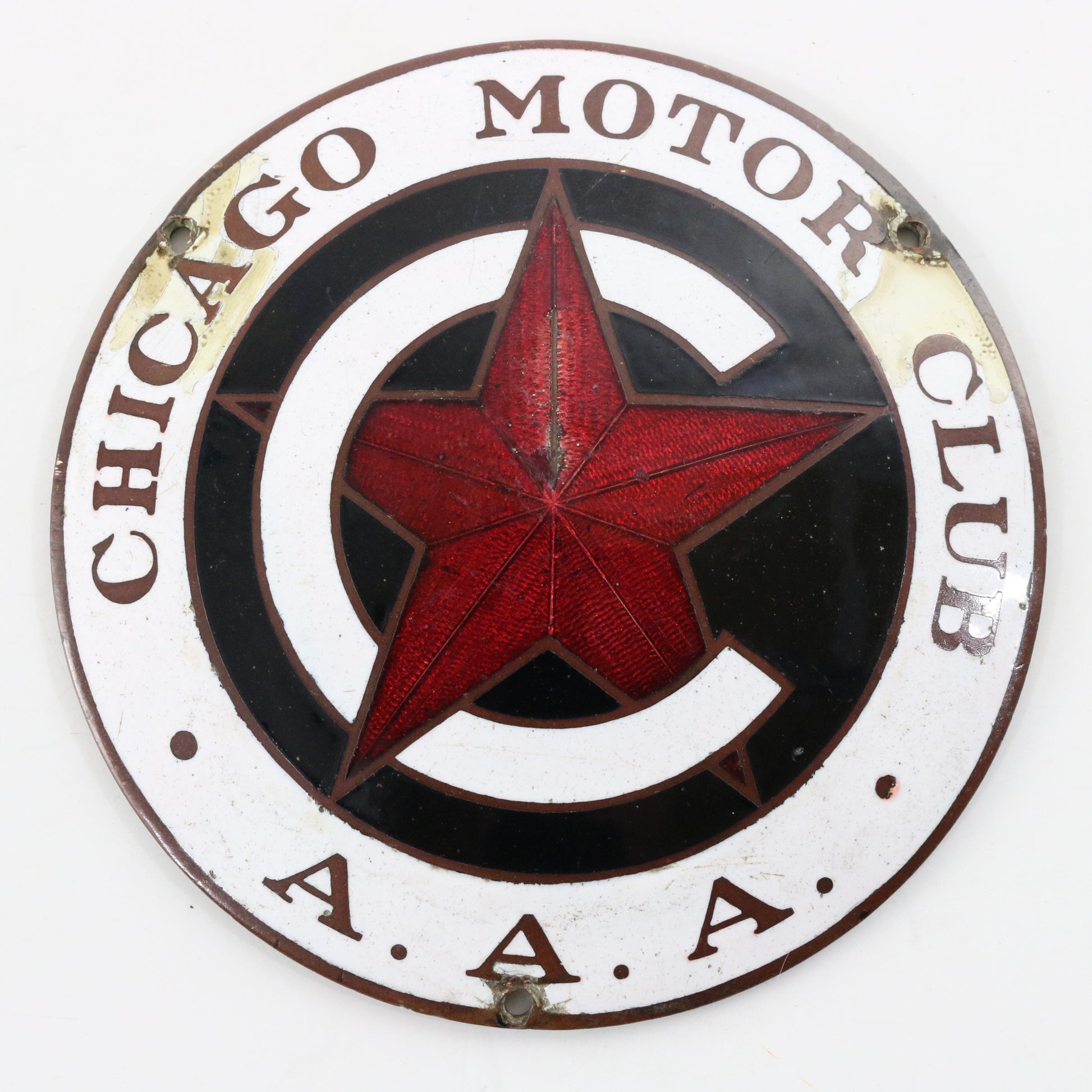 Chicago Motor Club AAA Vintage Car Club Automotive Emblem Badge