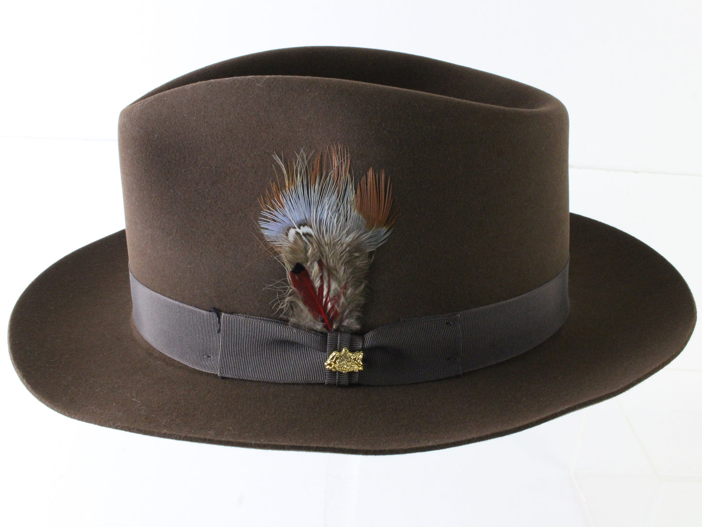 Stetson the Sovereign Mens Mink Brown Felt Fedora W/ Beaver Pin MULTIPLE SIZES