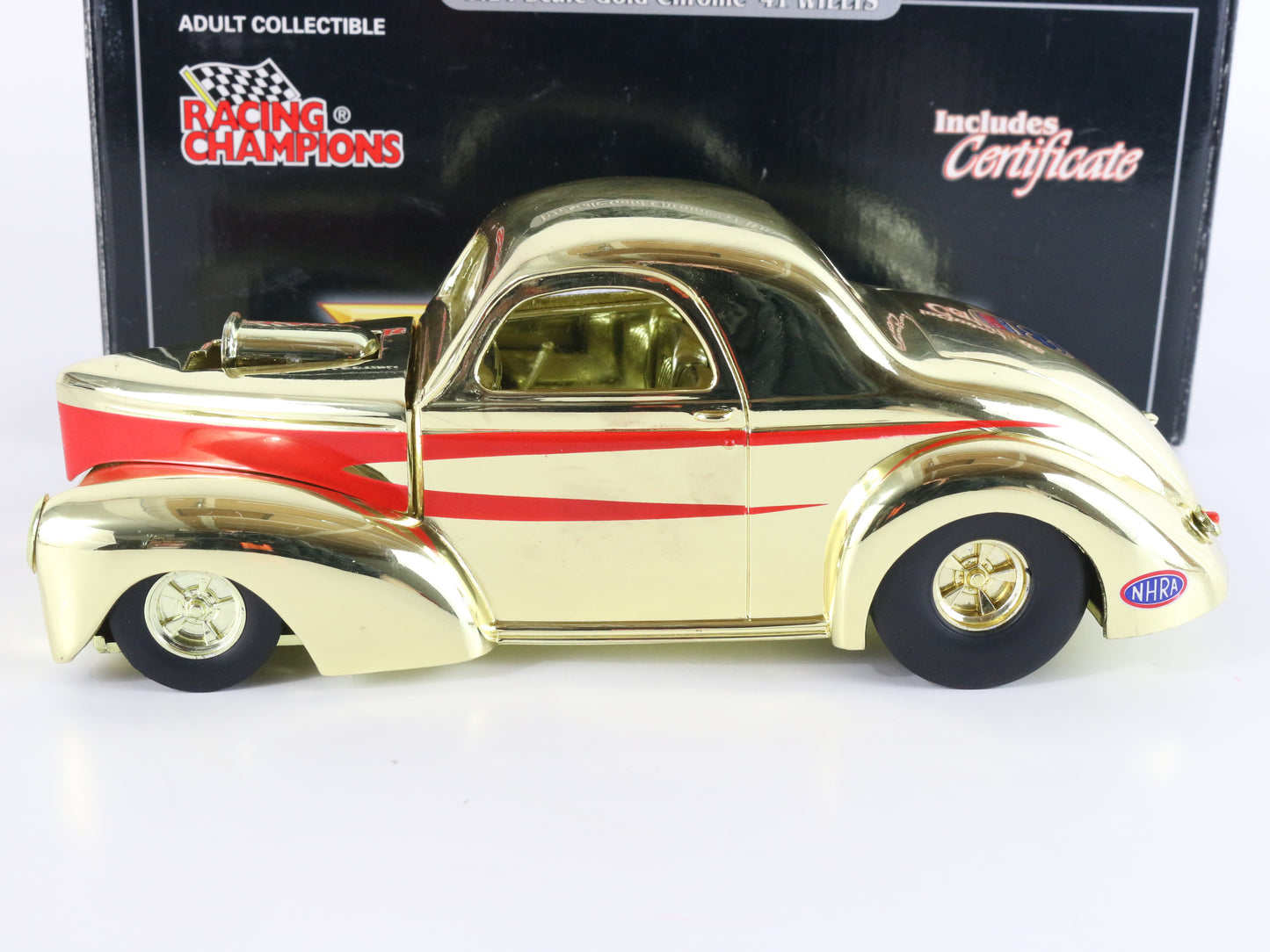 1941 Willys Gold Chrome 50th Anniversary Hot Rod Racing Champions 1:24 Car