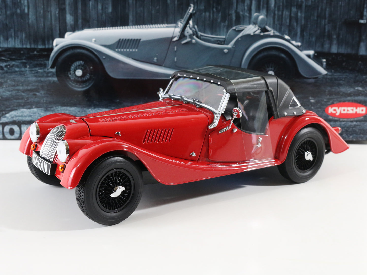 Morgan 4/4 Sport 2008 Red Convertible Kyosho 1:18 Model Car