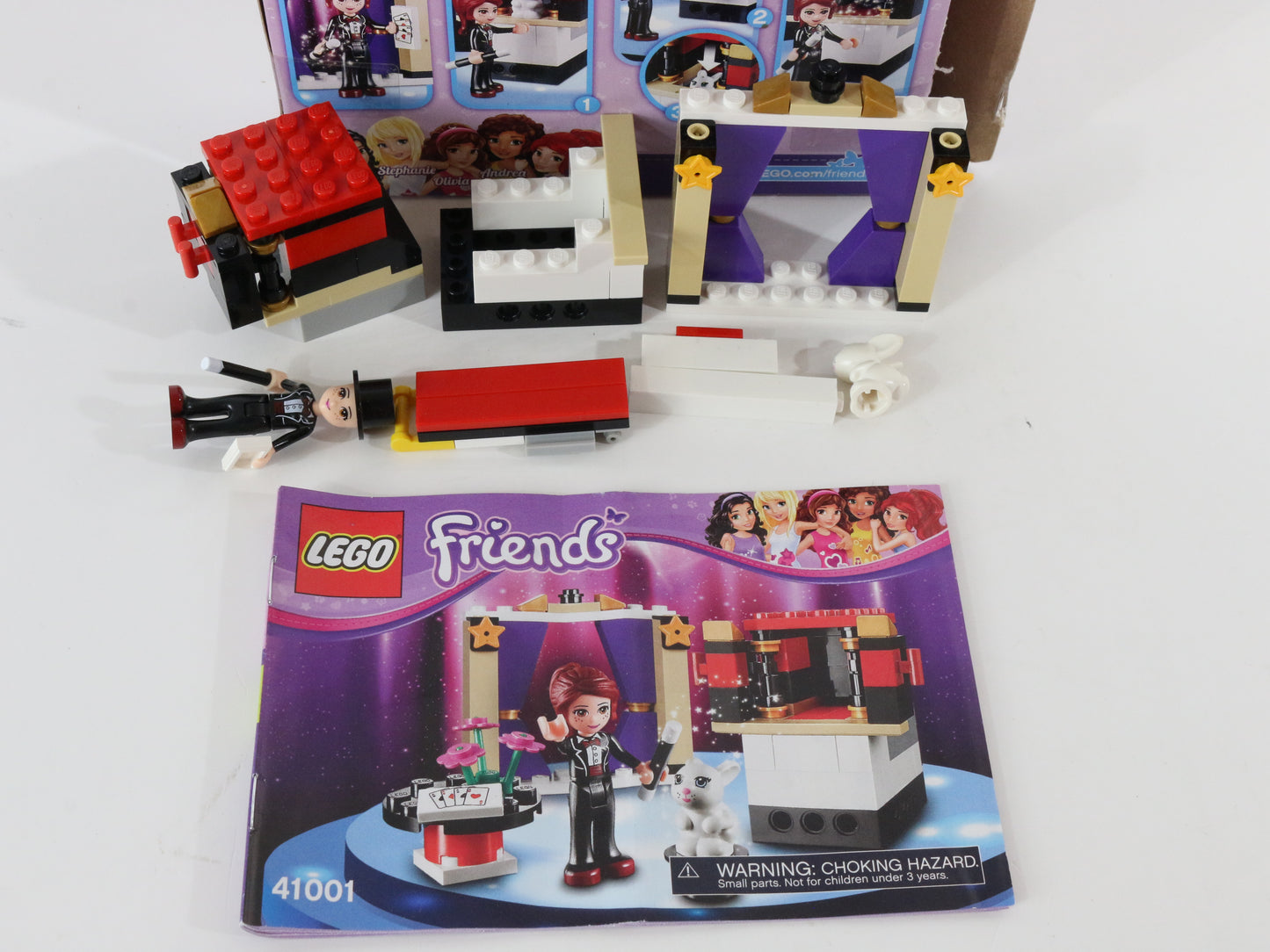 Lego Friends Mias Magic Tricks Mostly Built Set 41001 W/ Box & Instructions