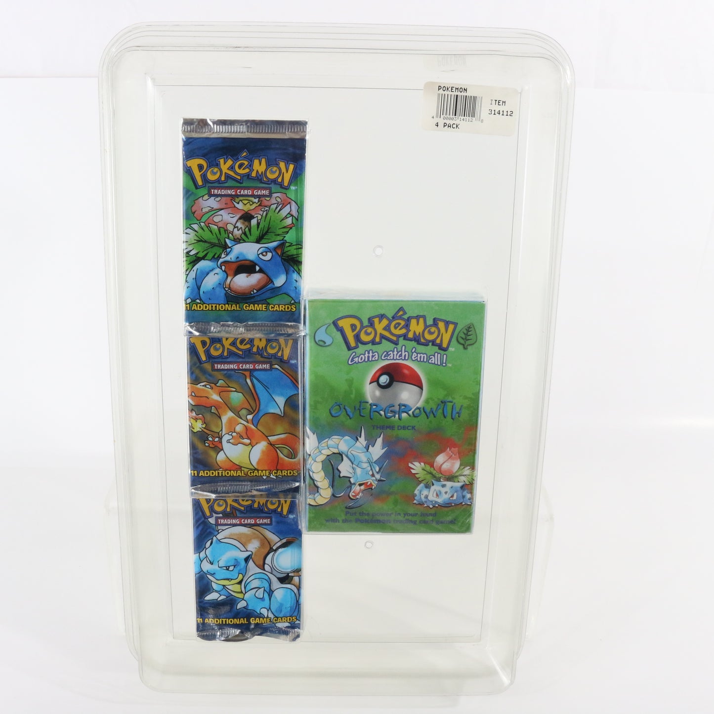 1999 Pokemon Overgrowth Deck SEALED 4 Pack Costco Set + Unlimited Booster Packs