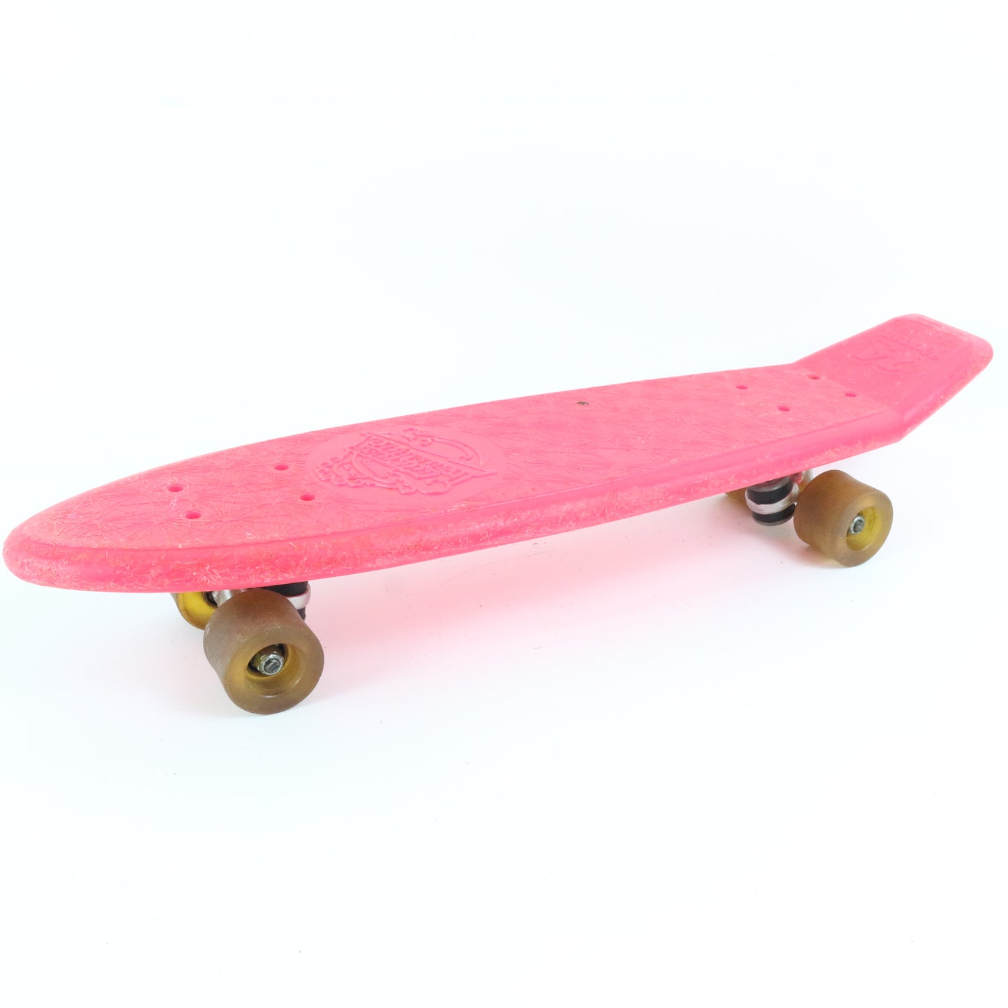 Huffy Thunder Board 24 Kicktail Pink Vintage Skateboard Deck W/ Wheels 24"