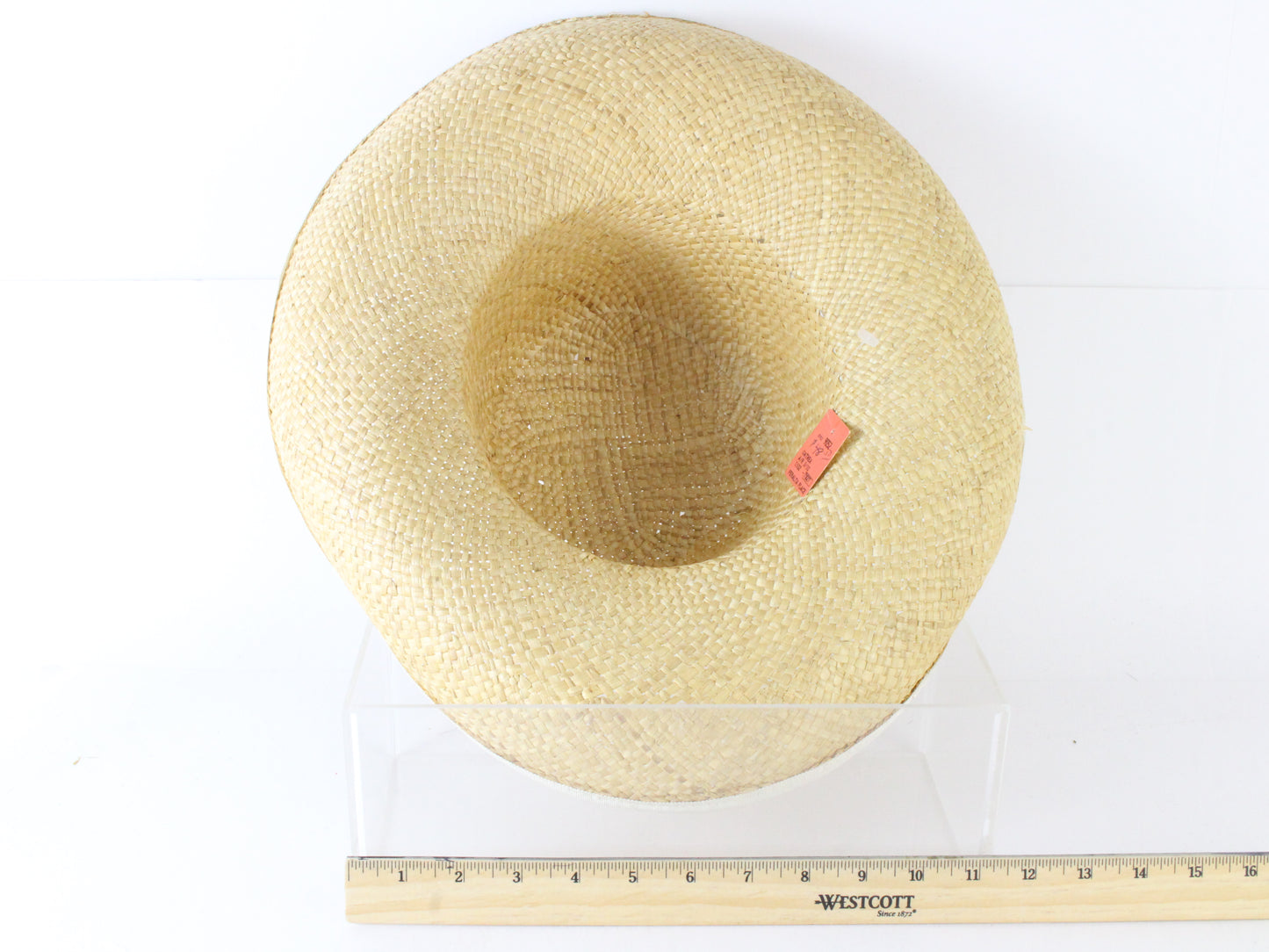 Peralta Place Ladies Natural Straw Summer Hat W/ White Band 7 56cm