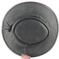 Barmah Hats Mens Classic Black Crushable Foldaway Leather Bronco Hat MEDIUM