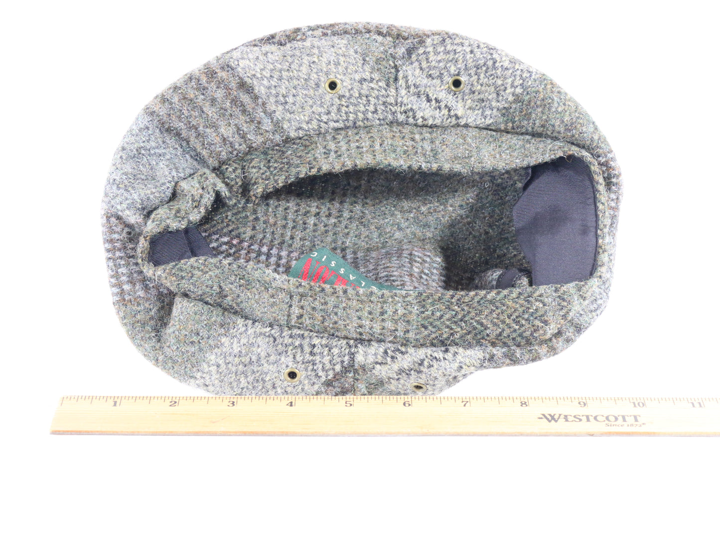 Avalon Classic Mens Green Plaid Wool Beret Size: S/M