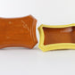 Vintage Brown And Yellow Pixie Elf Ceramic Jewelry Box With Trays 5 In