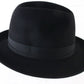 Borsalino Alessandria Como Mens Black Felt Fedora MADE ITALY MULTIPLE SIZES