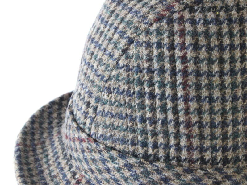 Pendleton Mens Grey Plaid Crushable Water Repellent Rain Hat S