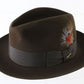 Stetson Mens Mink Brown Felt Fedora W/ Stetson Pin And Feathers MULTIPLE SIZES