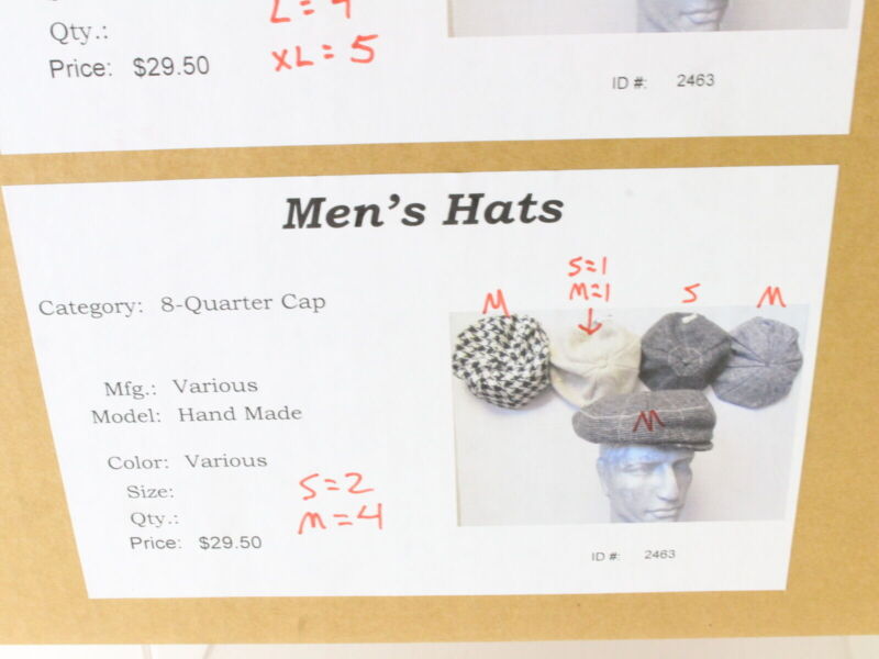 Mens White And Black Plaid Eight Quarter Cap NEWSBOY IVY MULTIPLE SIZES