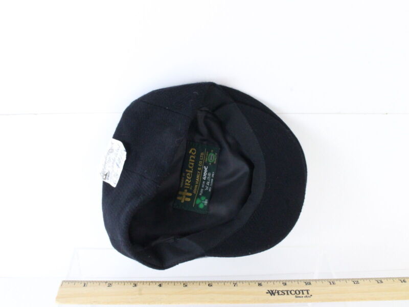 John Hanley & Co Ltd Mens Black Wool Ivy Cap NEWSBOY STYLE MULTIPLE SIZES