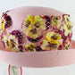 Frank Olive Gold Standard Ladies Pink Straw Like Hat W/ Flowers 7 56cm