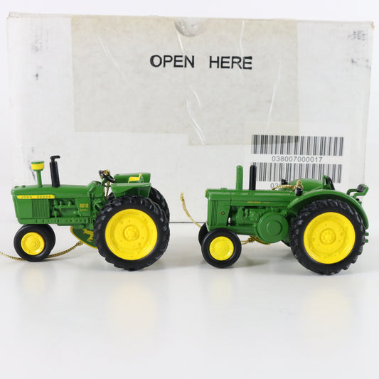 John Deere Model 4010 & R Tractor Ornaments Danbury Mint