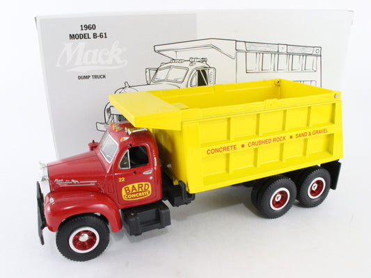 1960 Mack Model B-61 Dump Truck Bard Concrete First Gear 1:34 Model 19-1994