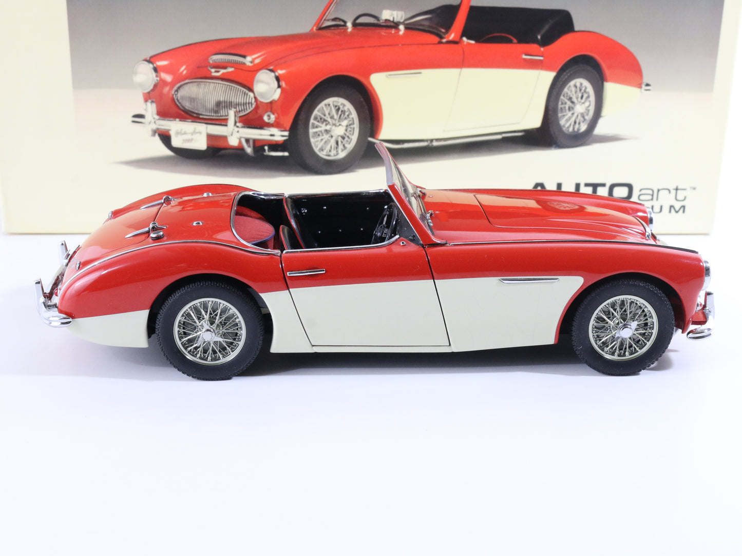 1961 Austin Healey 3000 MKII Red Rh Drive Autoart Millennium 1:18 Model 70721