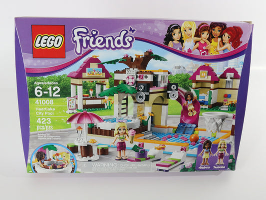 Lego Friends Heartlake City Pool Partly Built Set 41008 W/ Box & Instructions