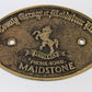 The County Garage of Maidstone Limited 3.25" Metal Medallion Vintage Car Garage