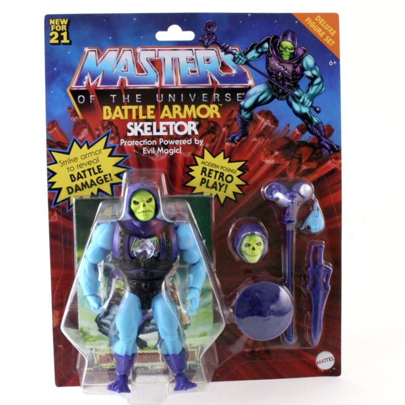 Skeletor Battle Armor Deluxe MOTU Masters Of The Universe Retro 2021