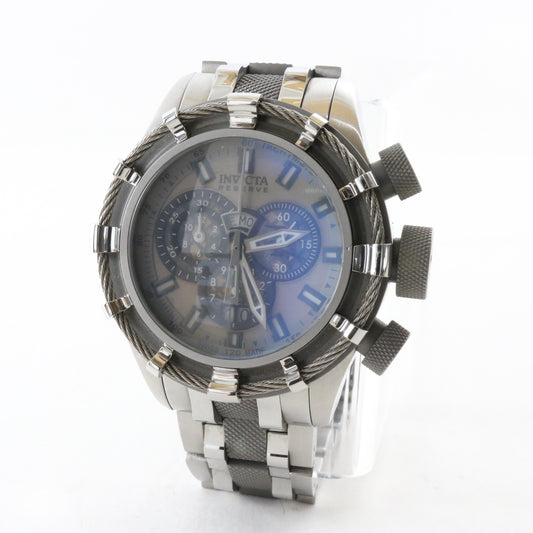 Invicta Reserve BOLT Swiss Quartz Steel Band 200m Titanium Bezel 0968 Watch