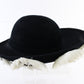 Jack Mcconnell New York Ladies Fancy Black Felt Hat W/ White Flowers 7 56cm