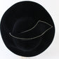 George Zamaul Vintage Ladies Fancy Hat Couture Black Felt W/ Rhinestones 7 56cm