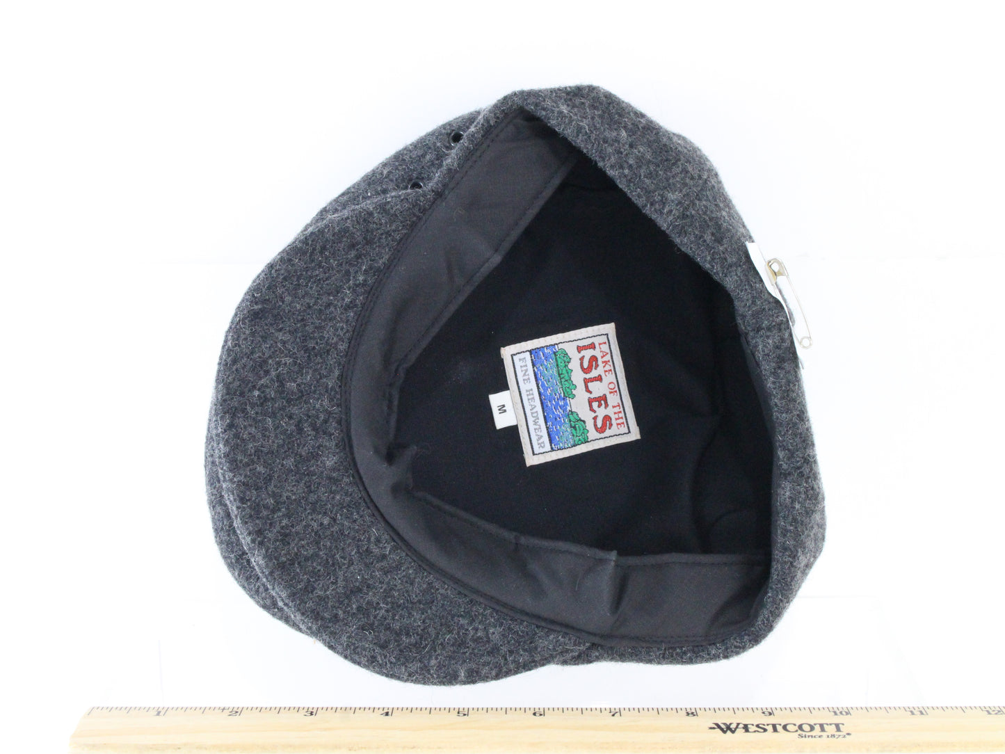 Lake of the Isles Mens Vintage Charcoal Gray Wool Sport Cap M