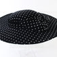 Sonni Of California Ladies Black And White Polka Dot Hat W/ Bow 6 5/8 53cm
