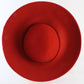 George Zamaul New York Ladies Fancy Asymmetrical Red Felt Hat W/ Sequins 7 56cm