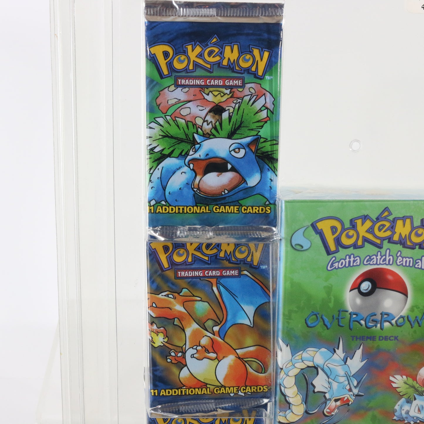 1999 Pokemon Overgrowth Deck SEALED 4 Pack Costco Set + Unlimited Booster Packs