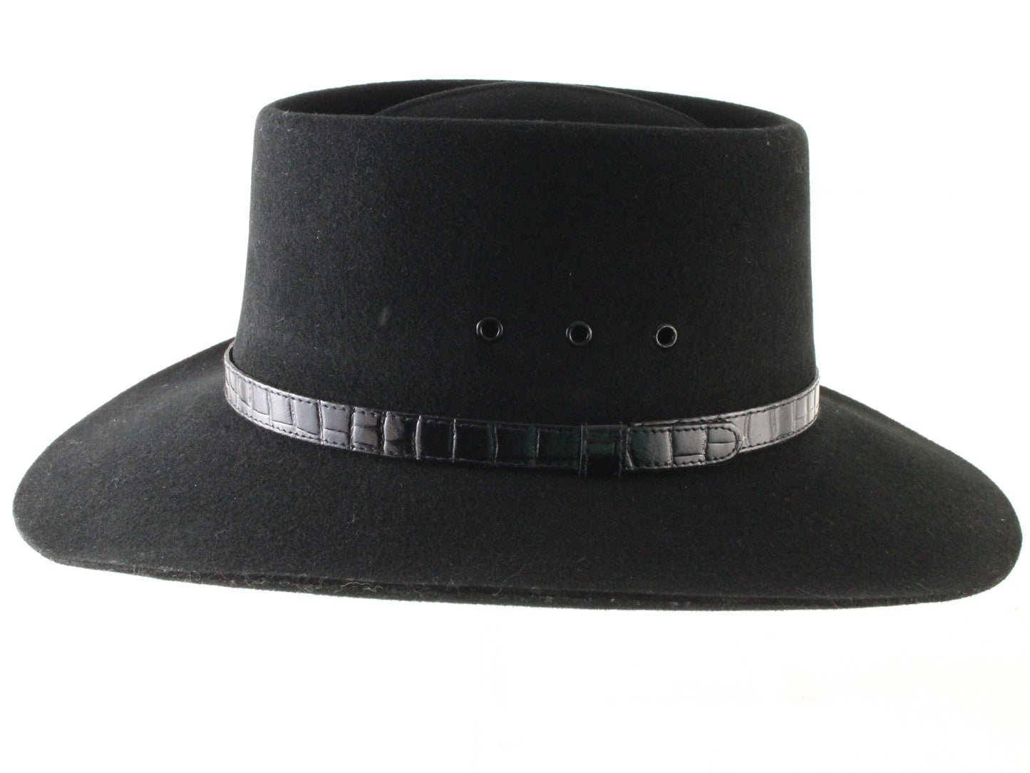 Stetson Billie Mens Black Wool Felt Vintage Cowboy Hat 6 3/4 54cm