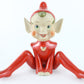 Vintage Elf Suit Red Large Ceramic Pixie Japan 6 In