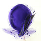 Adolfo II Ladies Purple Wool Felt Cap W/ Mesh And Feathers 6 7/8 55cm