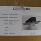 Frank Olive Ladies Black Felt Pinched Crown Hat W/ Zebra Print Trim 7 56cm