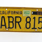 1956 California CA License Plate ABR815 1962 Sticker Hot Rod Automobile