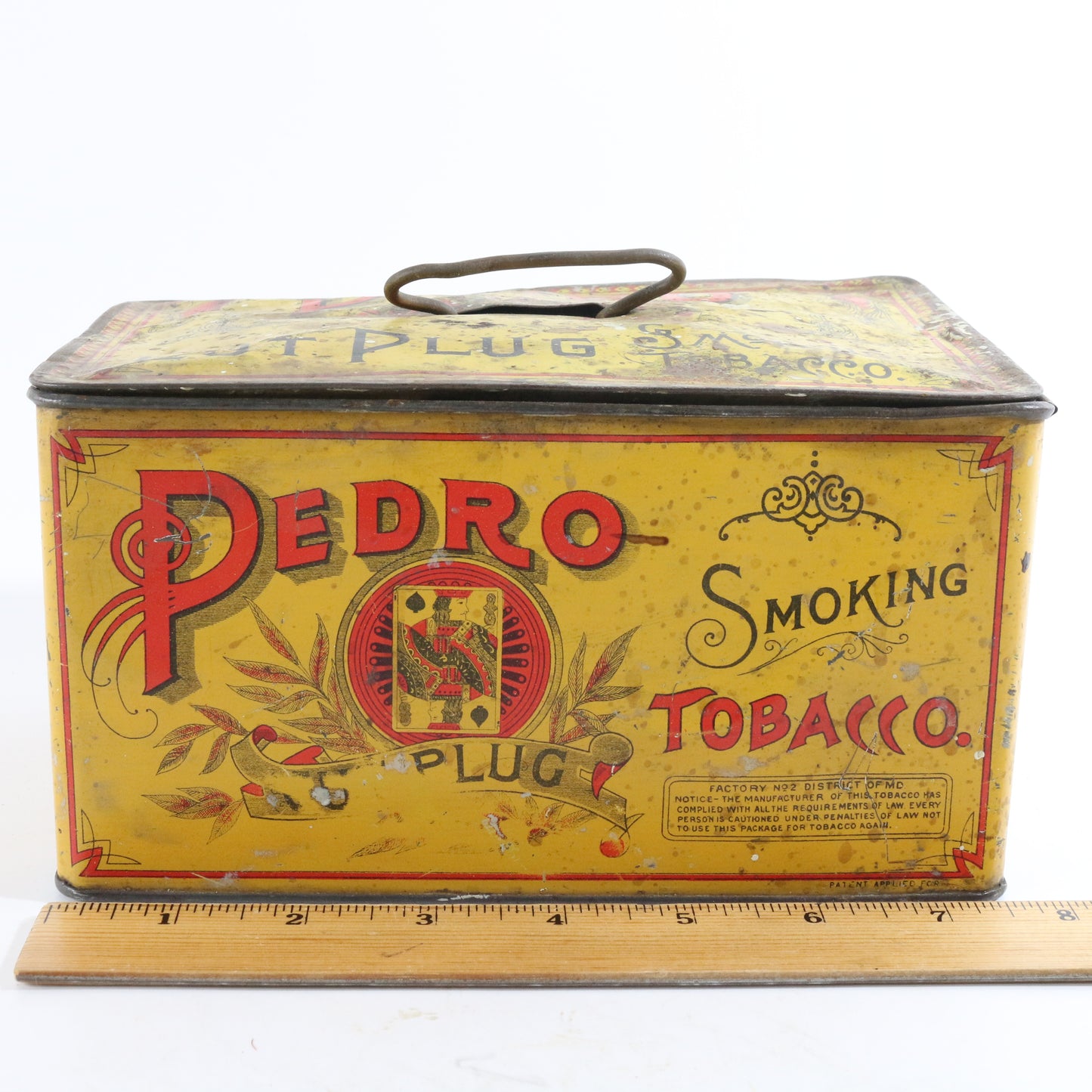 Pedro Cut Plug Smoking Tobacco Vintage Metal Can Container Lunch Box Tin Style