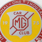 MG Car Club International One Thousand Rally 1975 4.75" Metal Emblem Badge