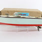 Vintage Blue Red & Yellow Wooden Battery Pleasure Speed Boat Japan 13��� & BOX