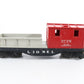 Lionel O Postwar DL&W 6119 Red & Gray Plastic Work Caboose