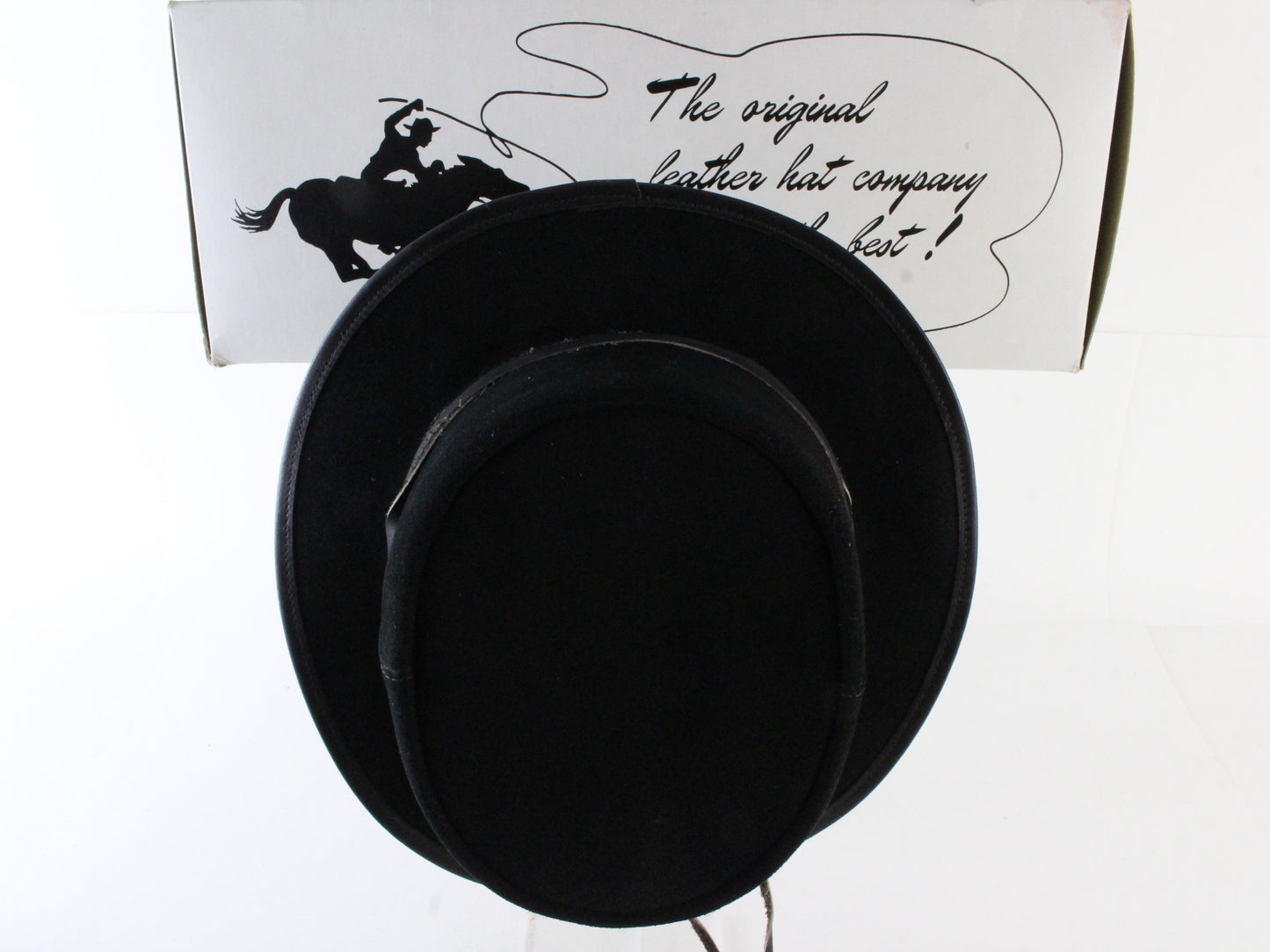 Winfield Cover Co Ladies Black Cow Hide Leather Cowgirl Hat m