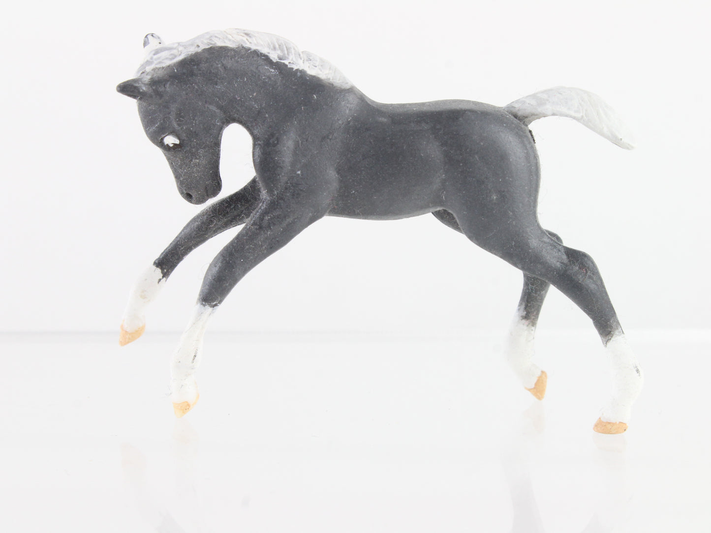 Custom Painted Scrambling Foal Gray And White Breyer #5613 Stablemates